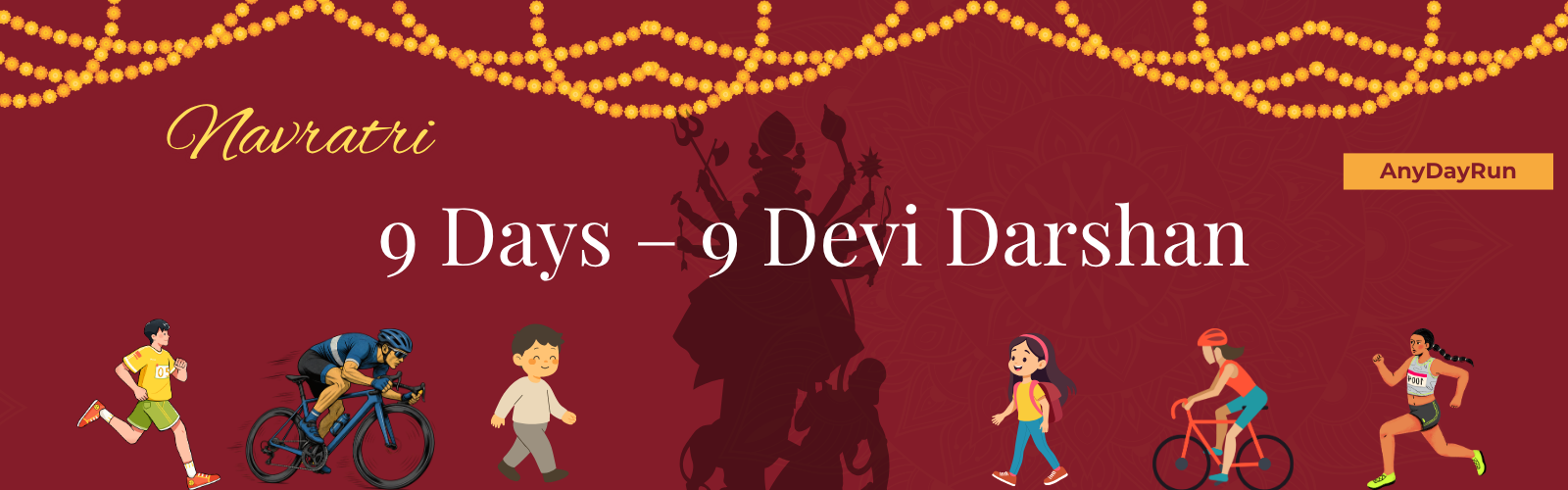 Navratri 2026 Virtual Run & Walk Challenge India (9 Days – 9 Devi Darshan)